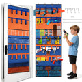 KISLANE Toy Gun Storage Organizer, Over Door Hanging Rack with Clear Pocket
