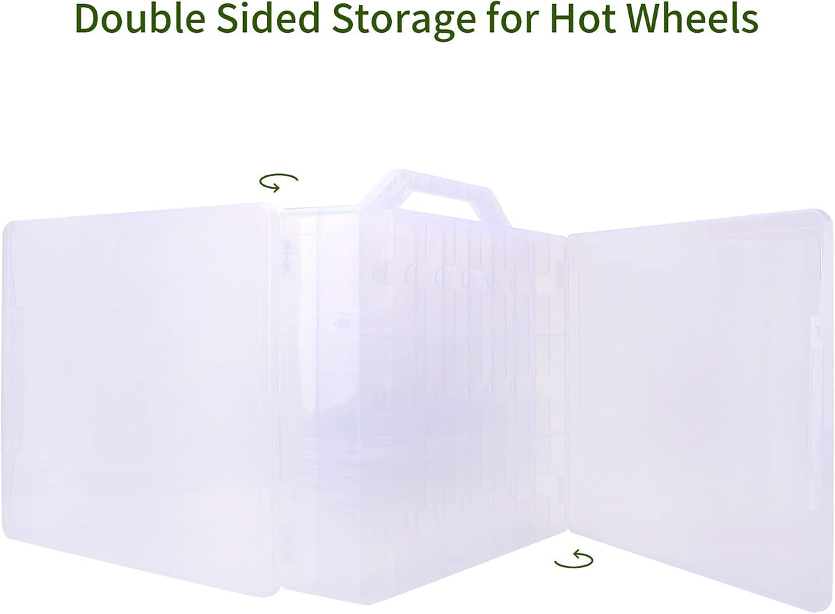 KISLANE Toy Car Storage Case, Diecast Display Case 48 Slots (Clear)