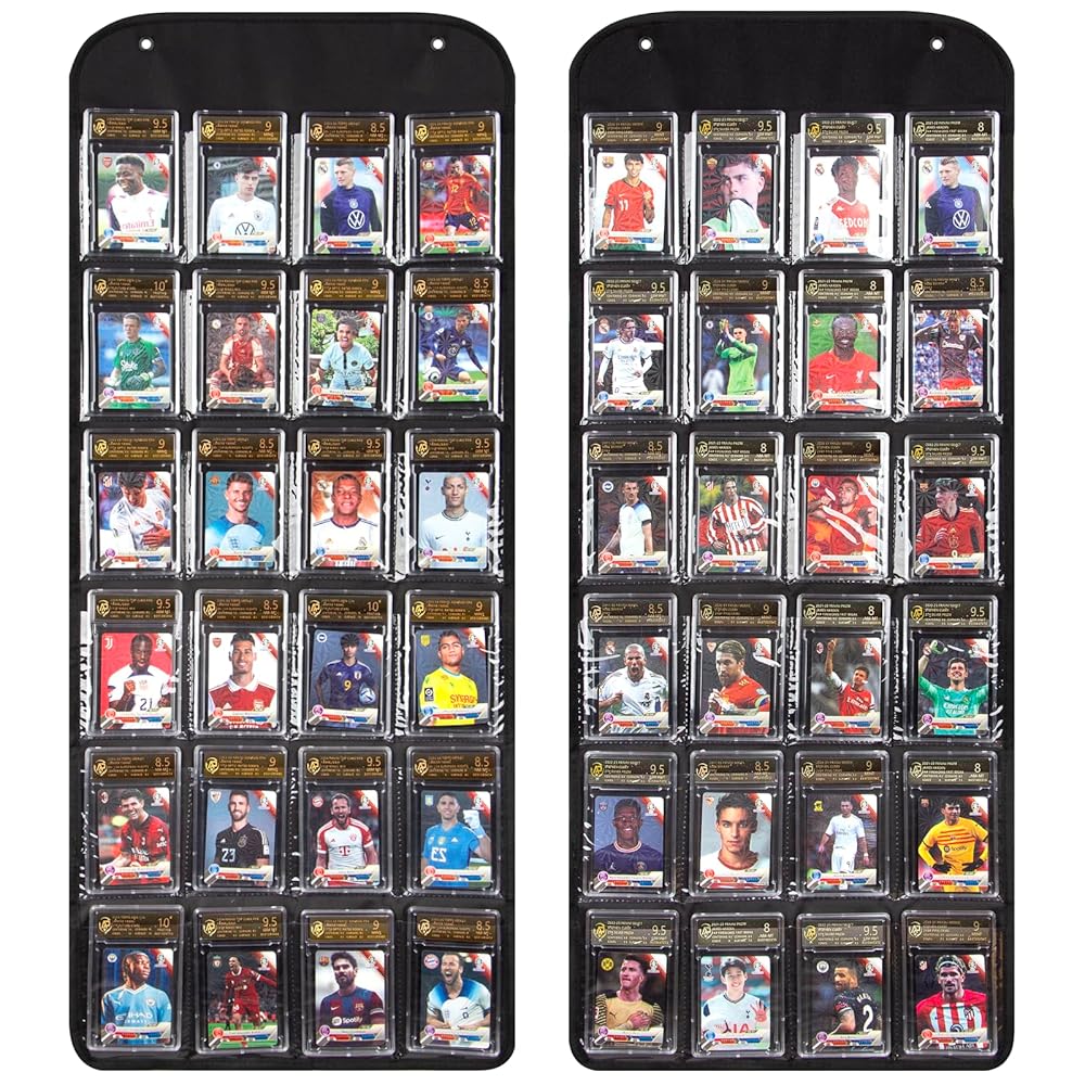 KISLANE Hanging PSA Card Organizer, 48 Slots for Graded Trading Cards