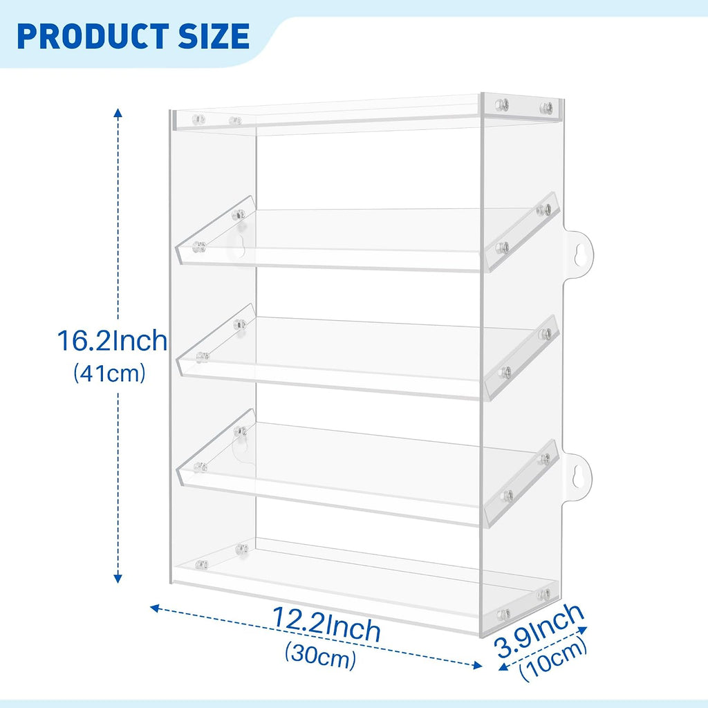 KISLANE 5-Tier Toy Car Display Case, Wall Mount Storage Holds 20