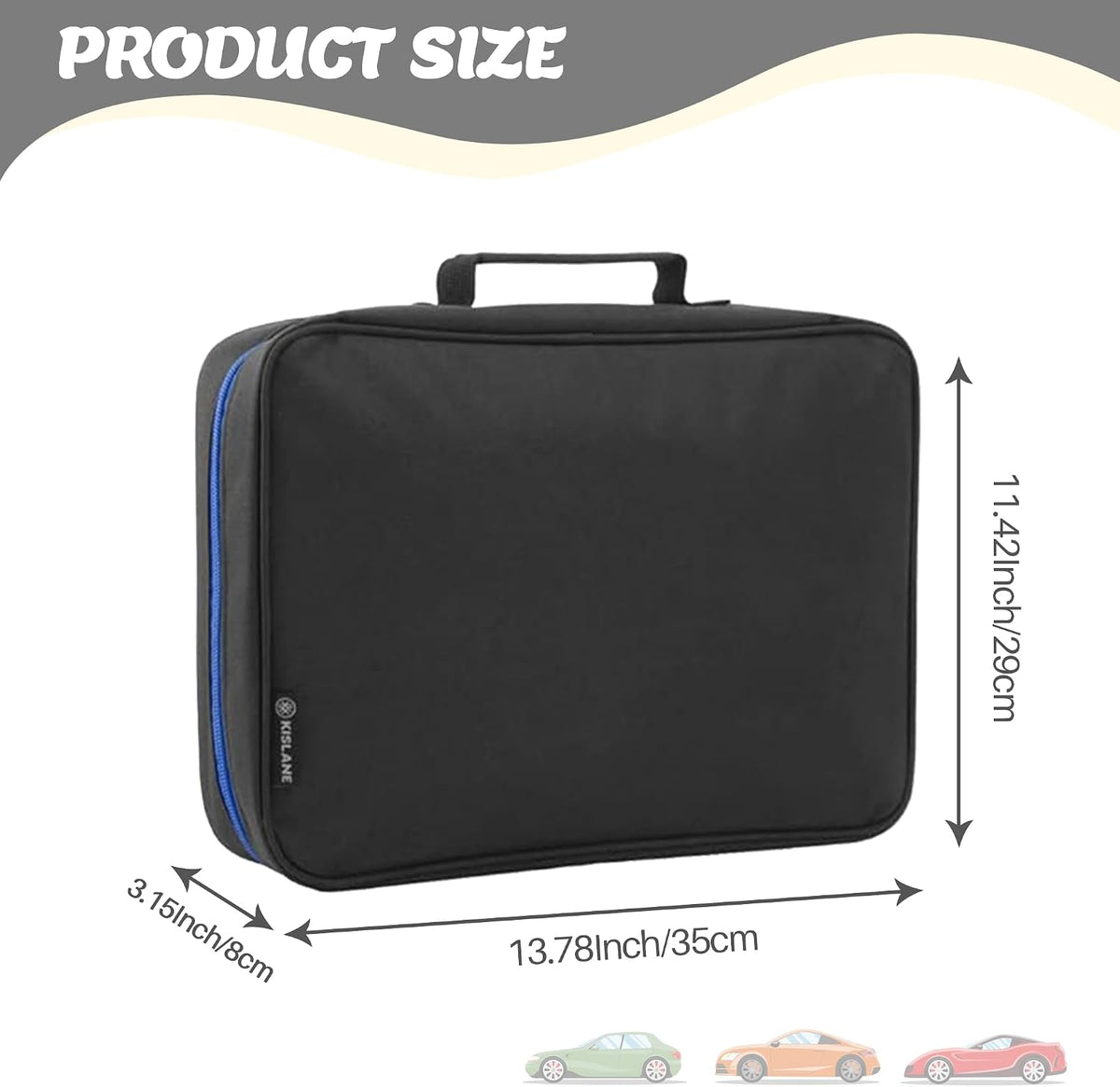 KISLANE Toy Car Storage Case, Diecast Display Case 48 Slots (Black)