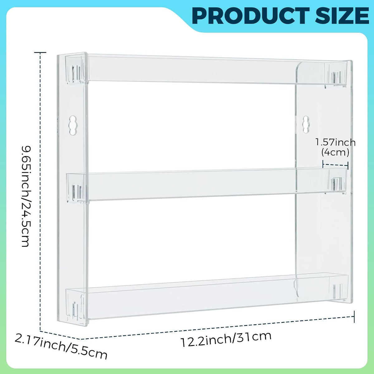 KISLANE 3-Tier Toy Car Display Case, Wall Mount Storage Holds 30 (2 Pack)