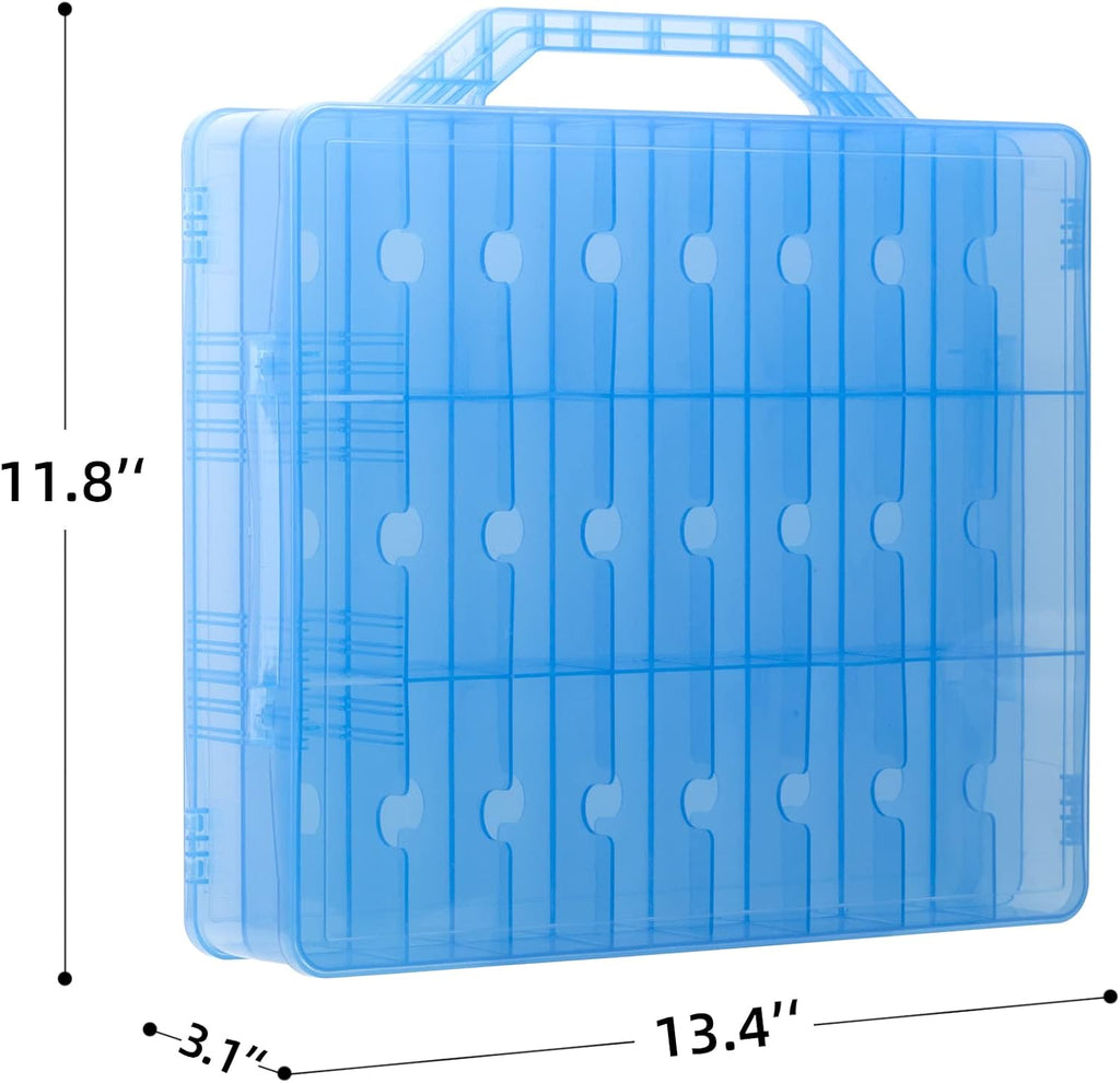 KISLANE Toy Car Storage Case, Diecast Display Case 48 Slots (Blue)