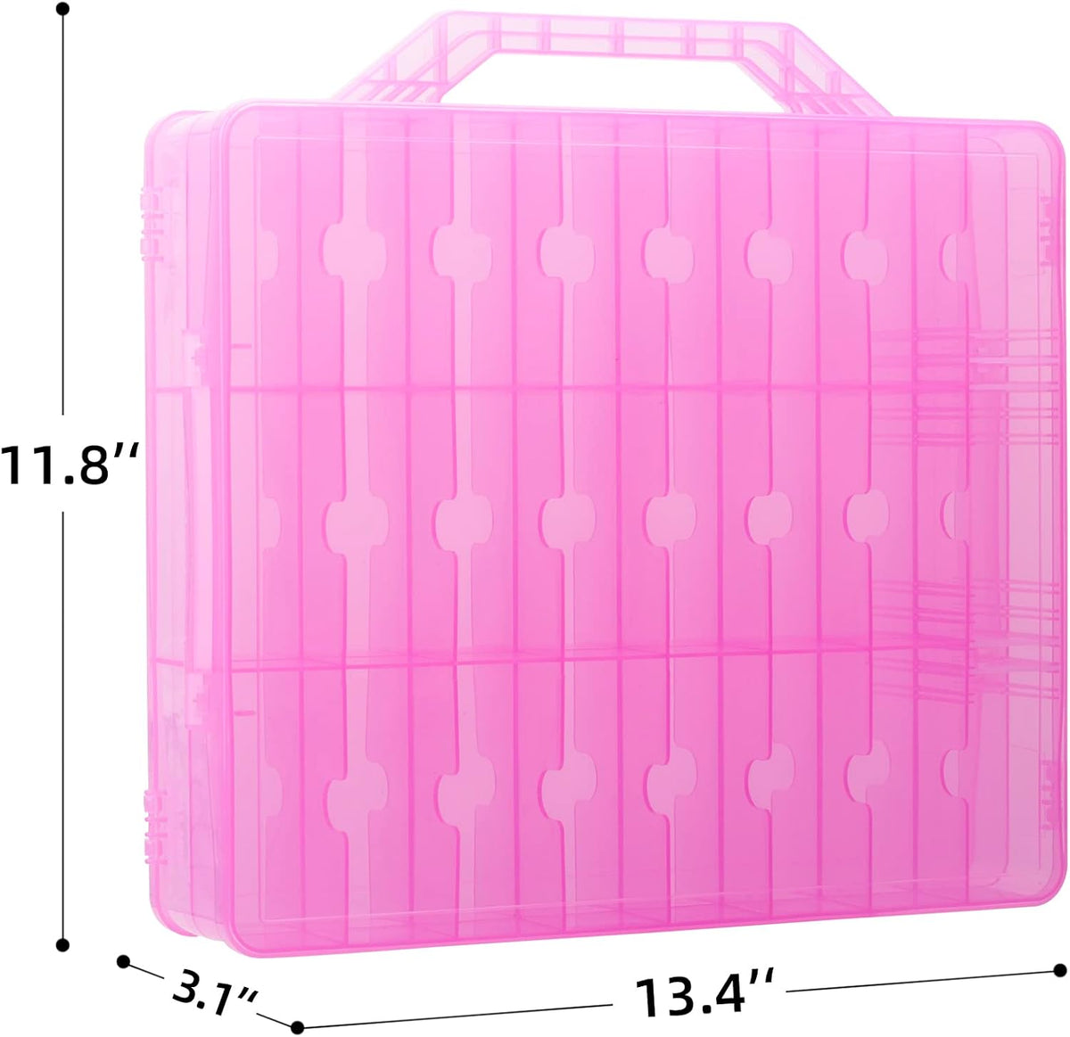KISLANE Toy Car Storage Case, Diecast Display Case 48 Slots (Pink)