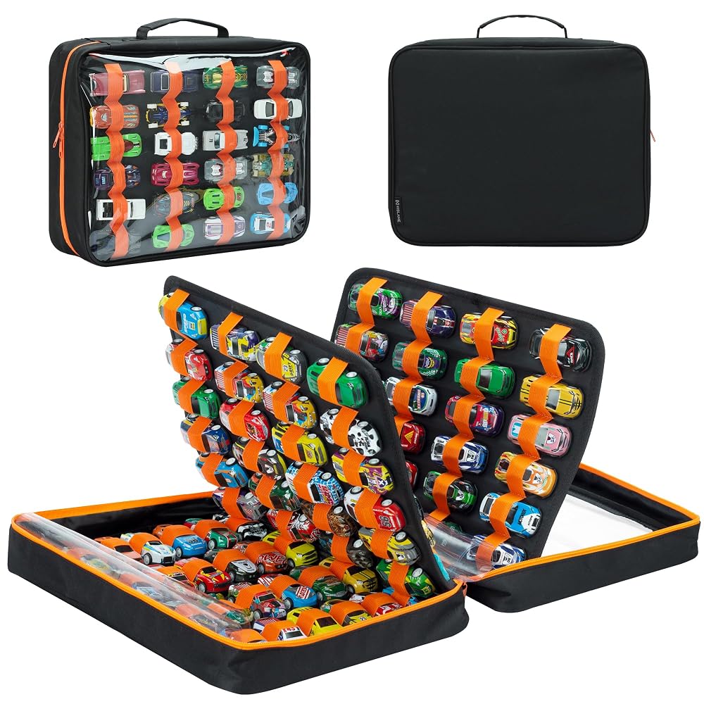 KISLANE Toy Car Storage Case, Diecast Display Case 124 Slots