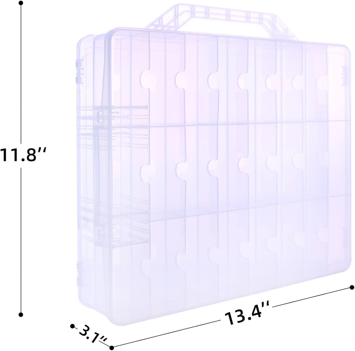 KISLANE Toy Car Storage Case, Diecast Display Case 48 Slots (Clear)