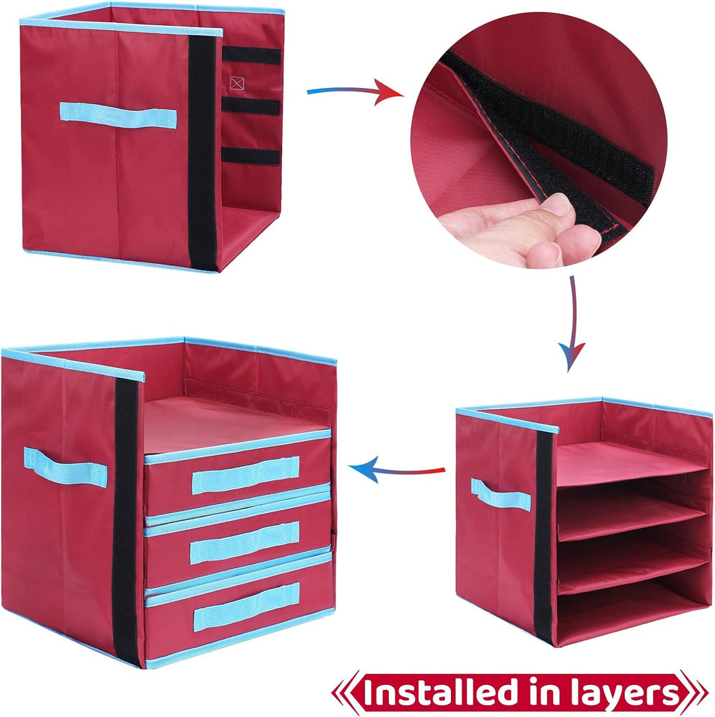 KISLANE Monster Truck Storage Organizer, 4-Layer Trucks Storage Box with 48 Compartments,Fits 1:64 Monster Trucks, Toy T