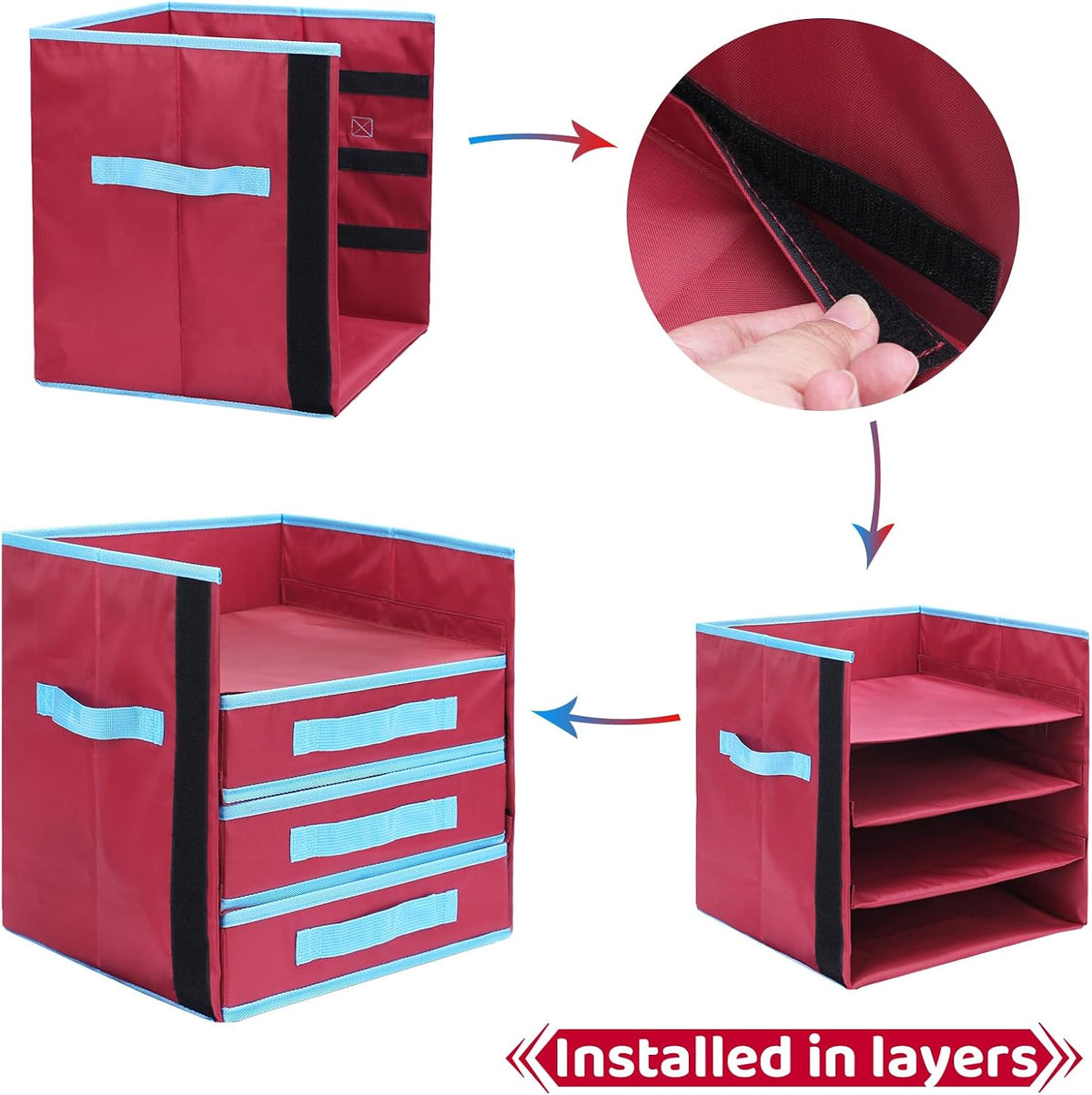 KISLANE Monster Truck Storage Organizer, 4-Layer Trucks Storage Box with 48 Compartments,Fits 1:64 Monster Trucks, Toy T