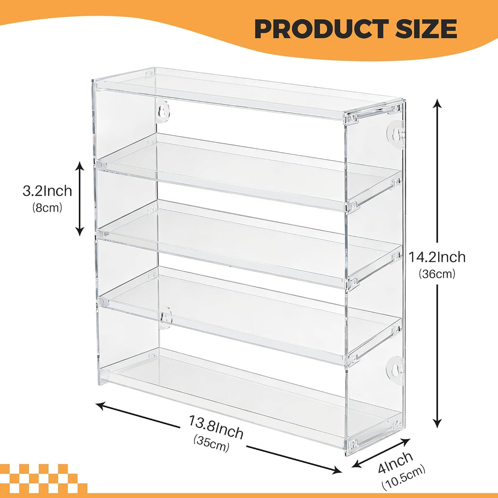 KISLANE 5-Tier Monster Truck Display Case, Toy Car Storage, Holds 25