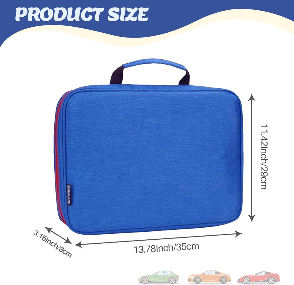 KISLANE Toy Car Storage Case, Diecast Display Case 48 Slots (Blue)