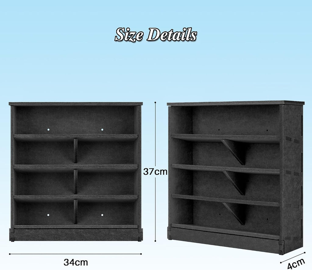 KISLANE Monster Truck Storage Rack, Wall Mount Toy Car Display Holds 16