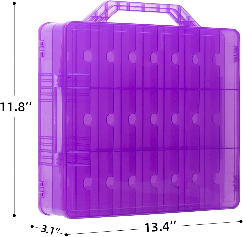 KISLANE Toy Car Storage Case, Diecast Display Case 48 Slots (Purple)