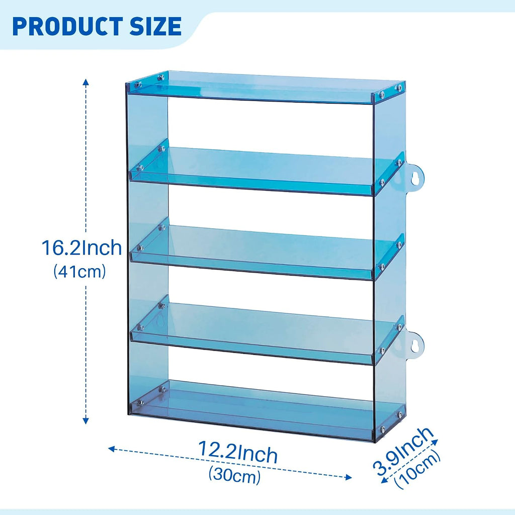 KISLANE 5-Tier Monster Trucks Display Case, Wall Mount Storage Holds 20