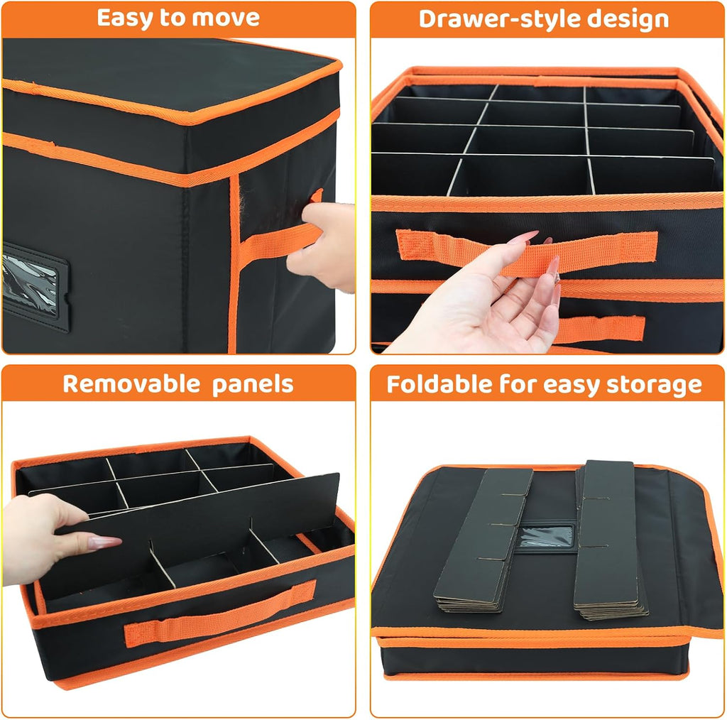 KISLANE Monster Truck Storage Organizer, 4-Layer Trucks Storage Box with 48 Compartments,Fits 1:64 Monster Trucks, Toy T