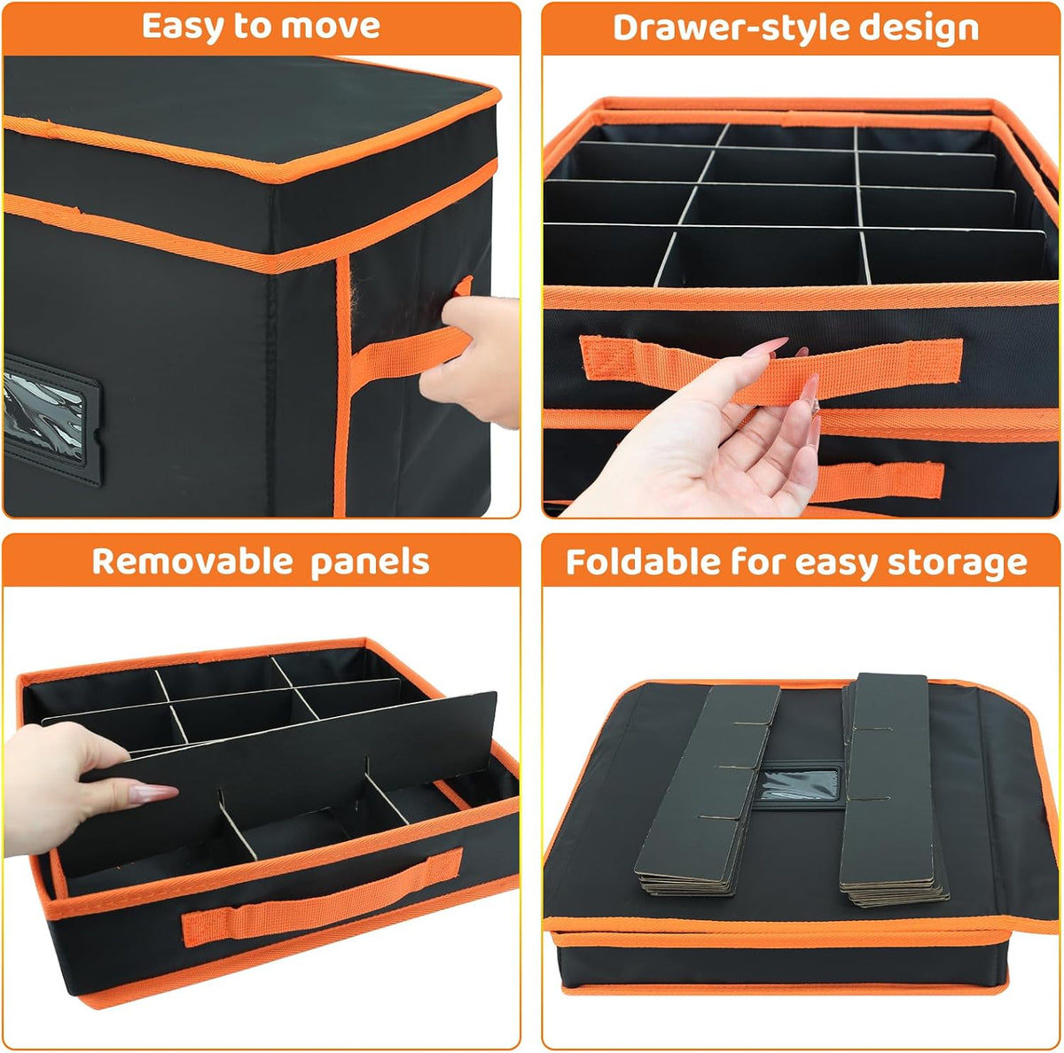 KISLANE Monster Truck Storage Organizer, 4-Layer Trucks Storage Box with 48 Compartments,Fits 1:64 Monster Trucks, Toy T