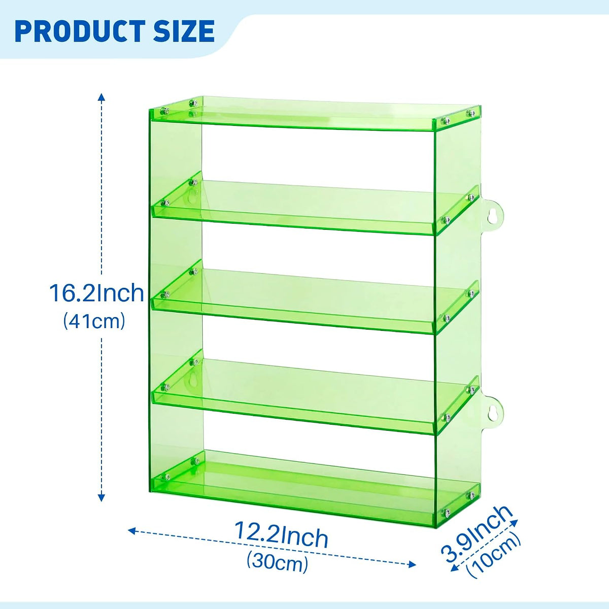 KISLANE 5-Tier Monster Trucks Display Case, Wall Mount Storage Holds 20
