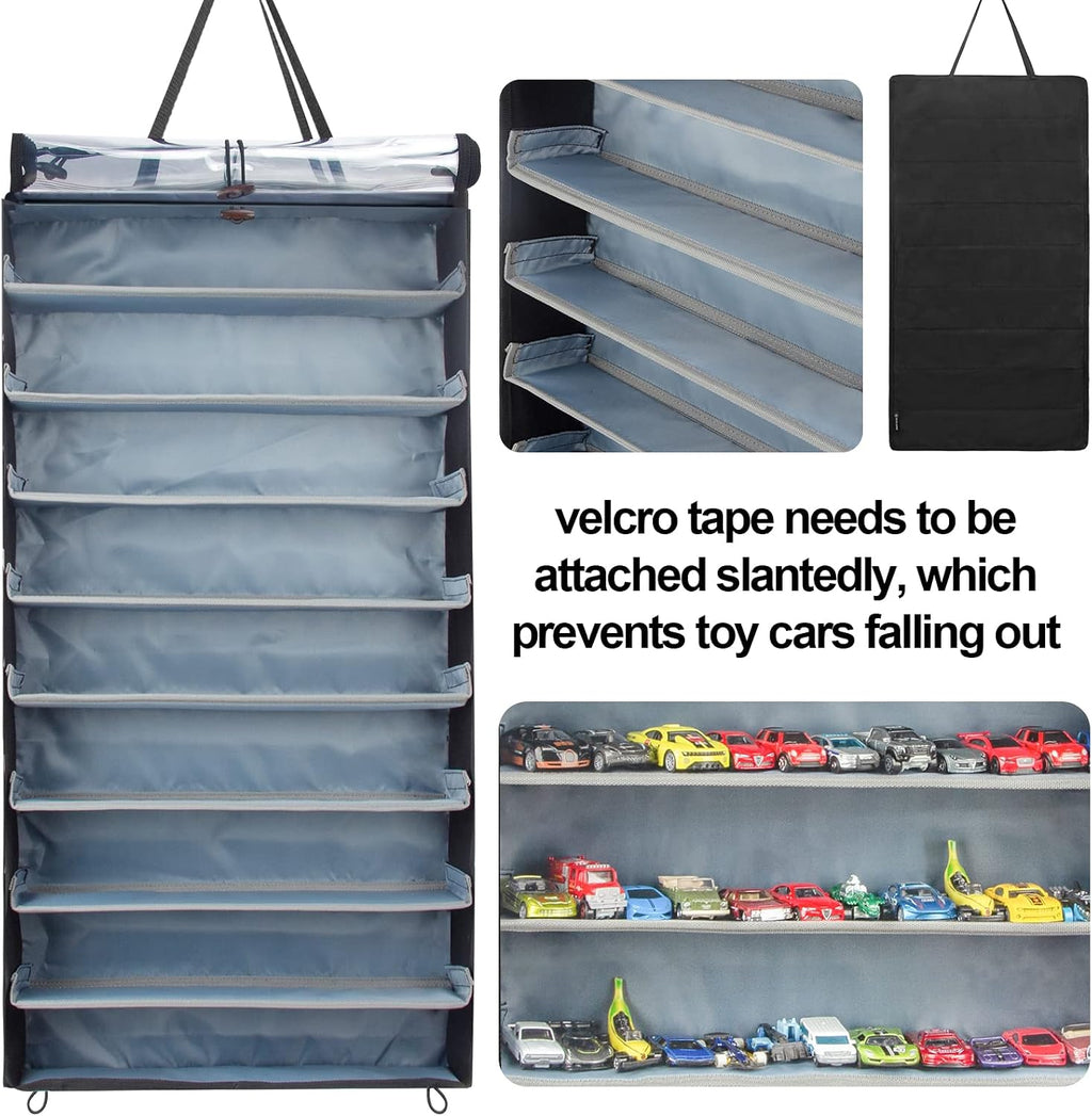 KISLANE Hanging Toy Car Display Case for 1:64 Cars & Monster Trucks