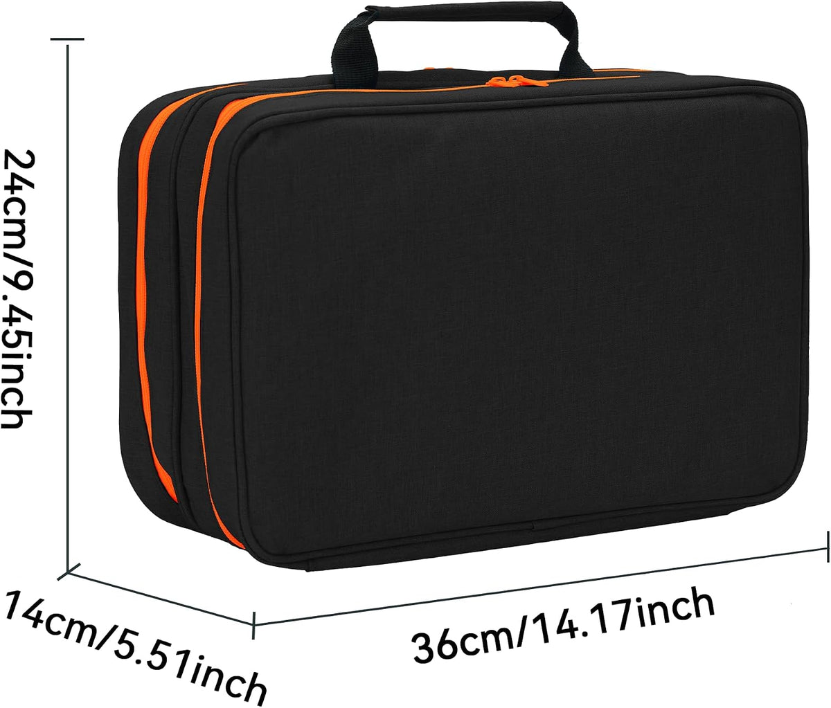KISLANE Toy Car Storage Case, Diecast Display Case 105 Slots (Black)