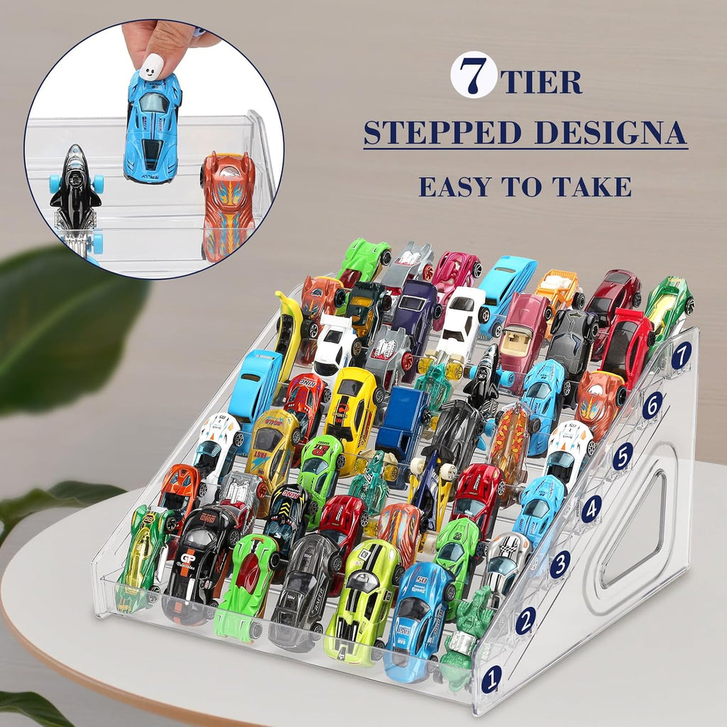KISLANE 7-Tier Toy Car Display Case for 1:64 Toy Cars