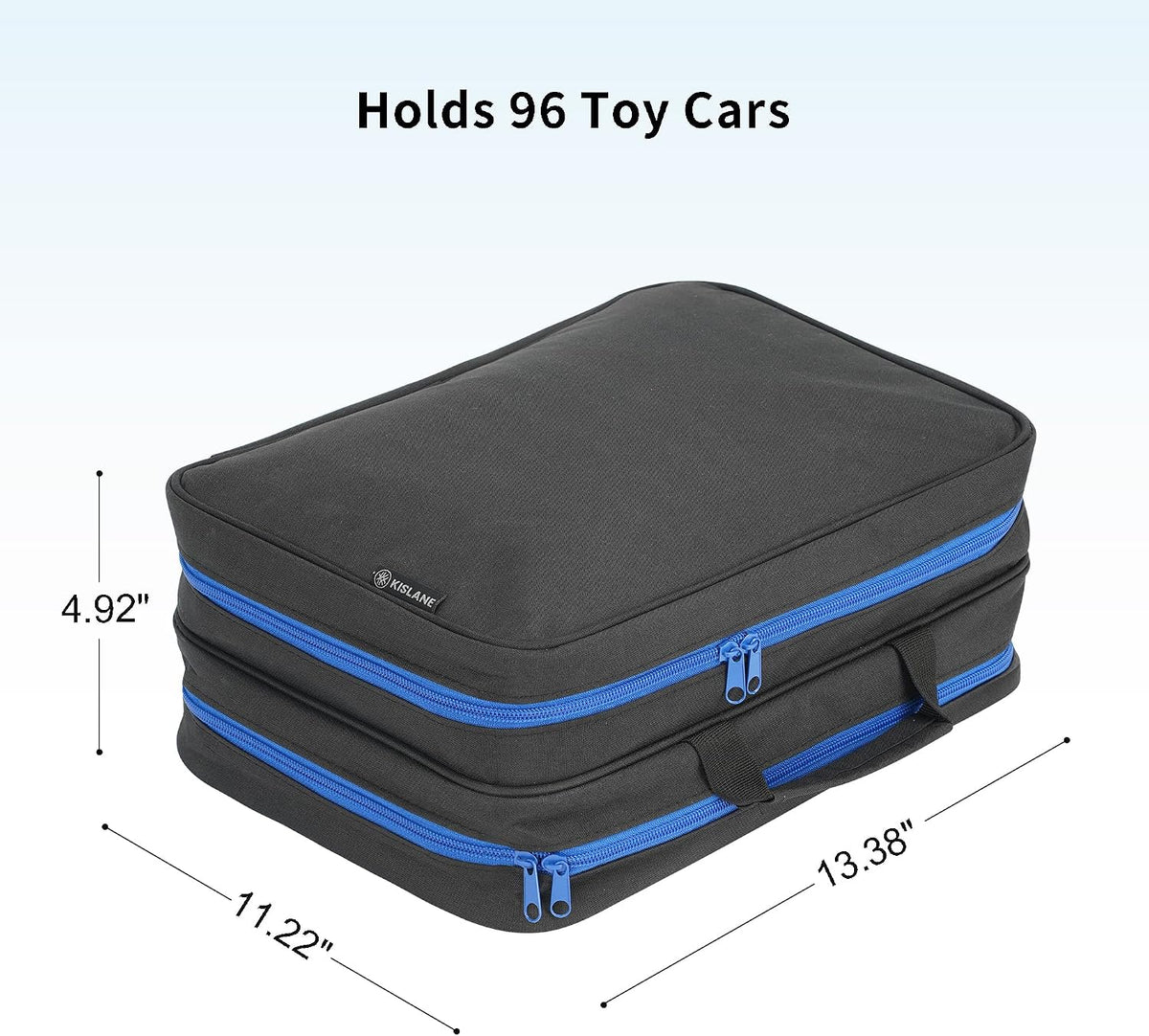 KISLANE Toy Car Storage Case, Diecast Display Case 96 Slots (Black)