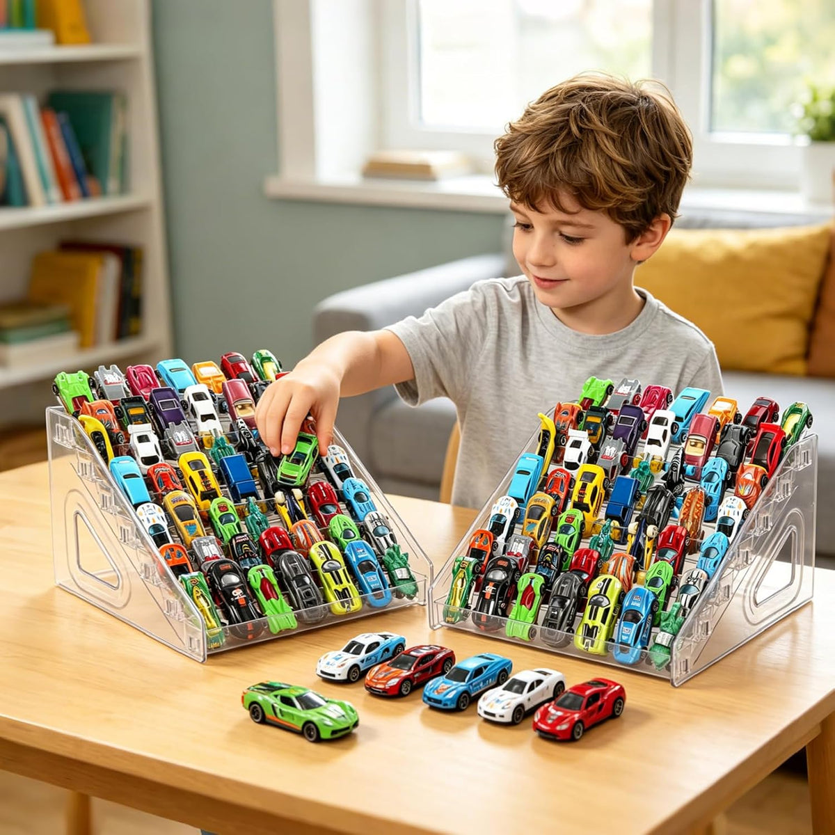 KISLANE 7-Tier Toy Car Display Case for 1:64 Toy Cars