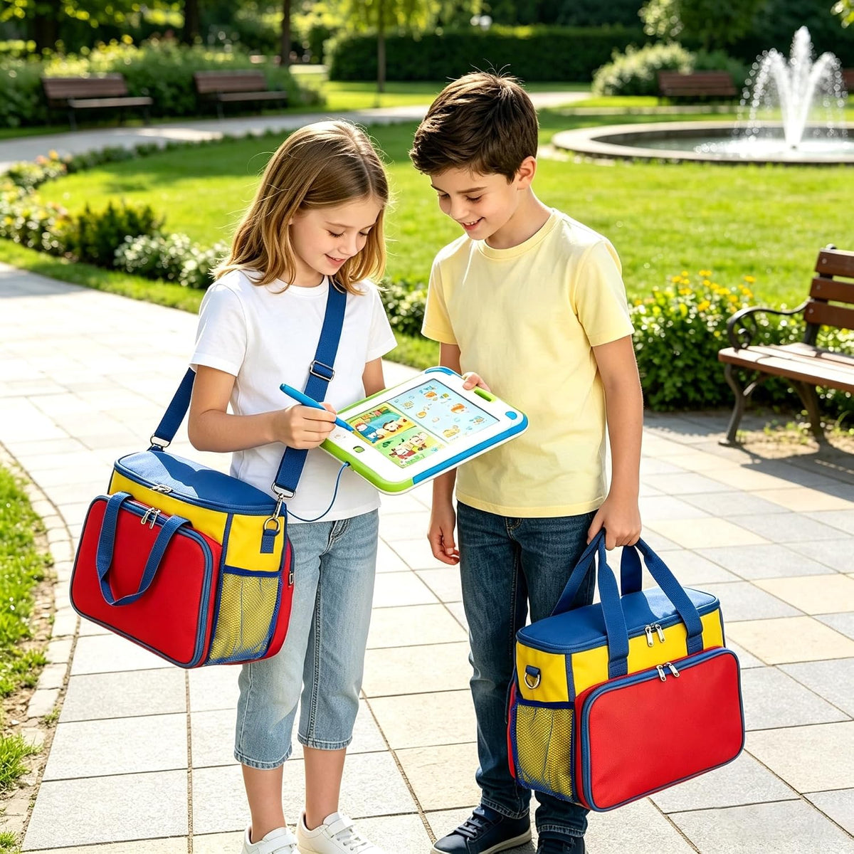 Storage Bag Compatible with Leapfrog Learning Systems, Adjustable Dividers