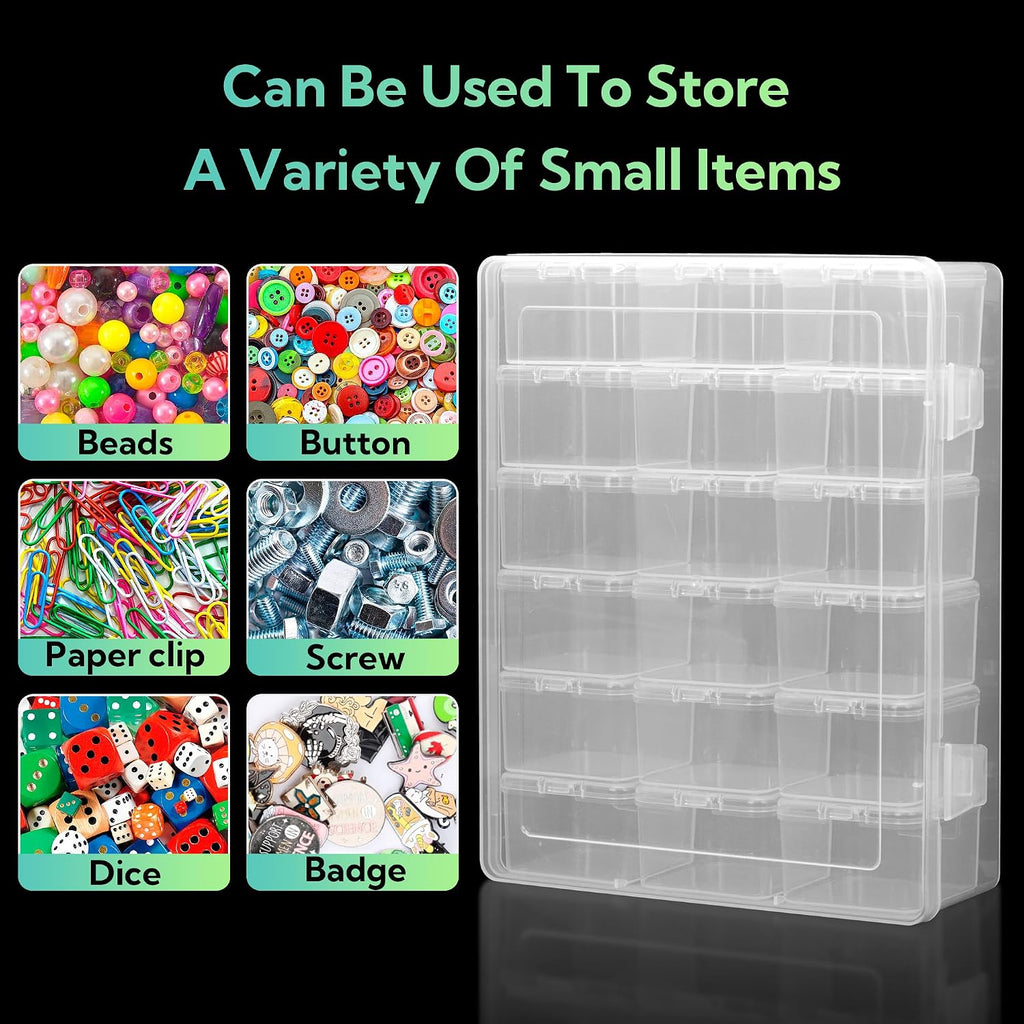 KISLANE Plastic Storage for 210 Dice, Dice Display Case With 18 Boxes Each Holding up to 12 Dices, Dice Case for DnD Dic