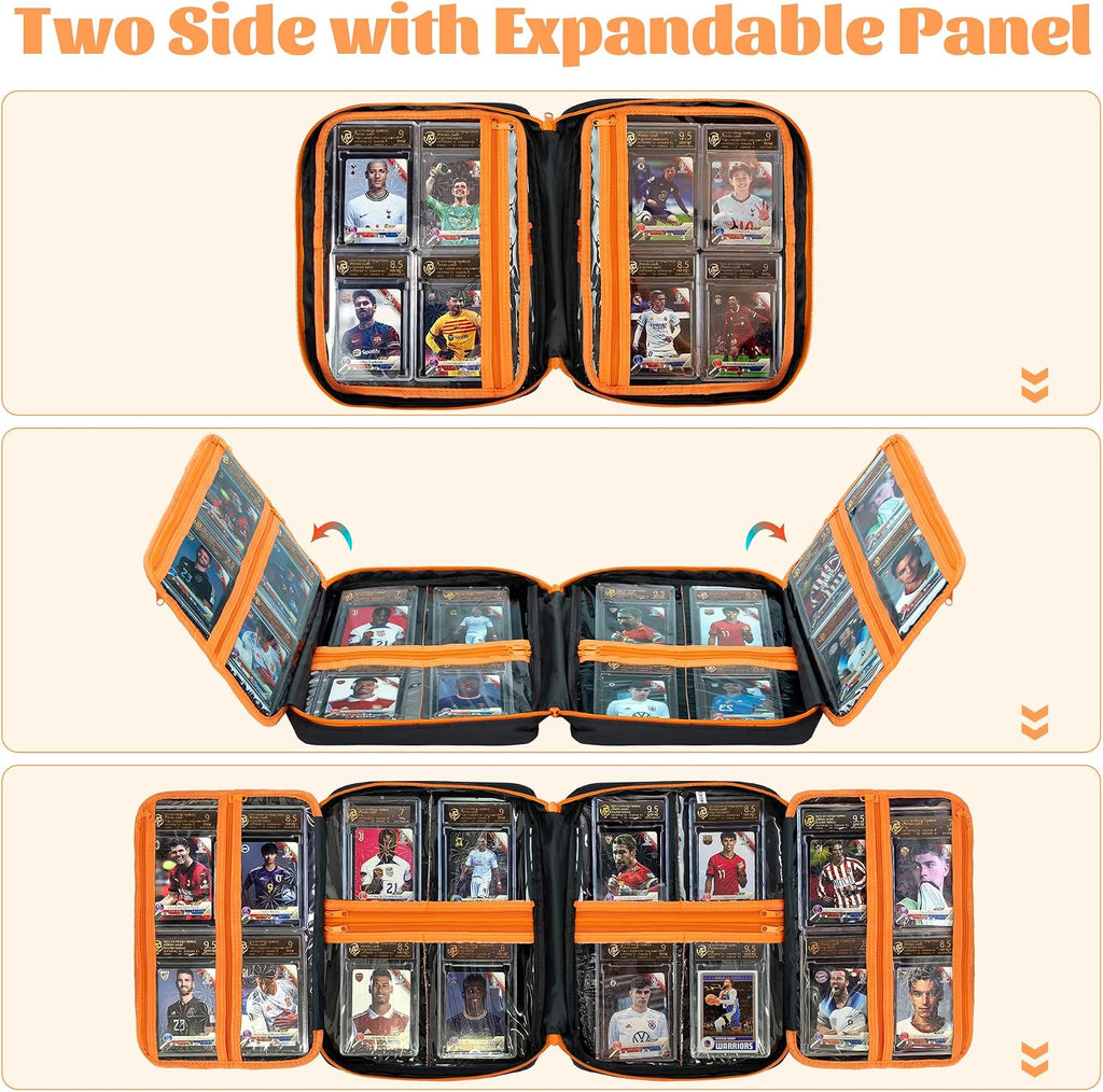KISLANE Graded Card Storage Case, 14 Pockets for PSA BGS Cards (Black)