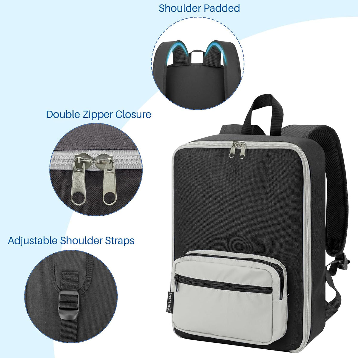 KISLANE Toy Car Storage Backpack, Diecast Organizer 108 Slots (Gray)