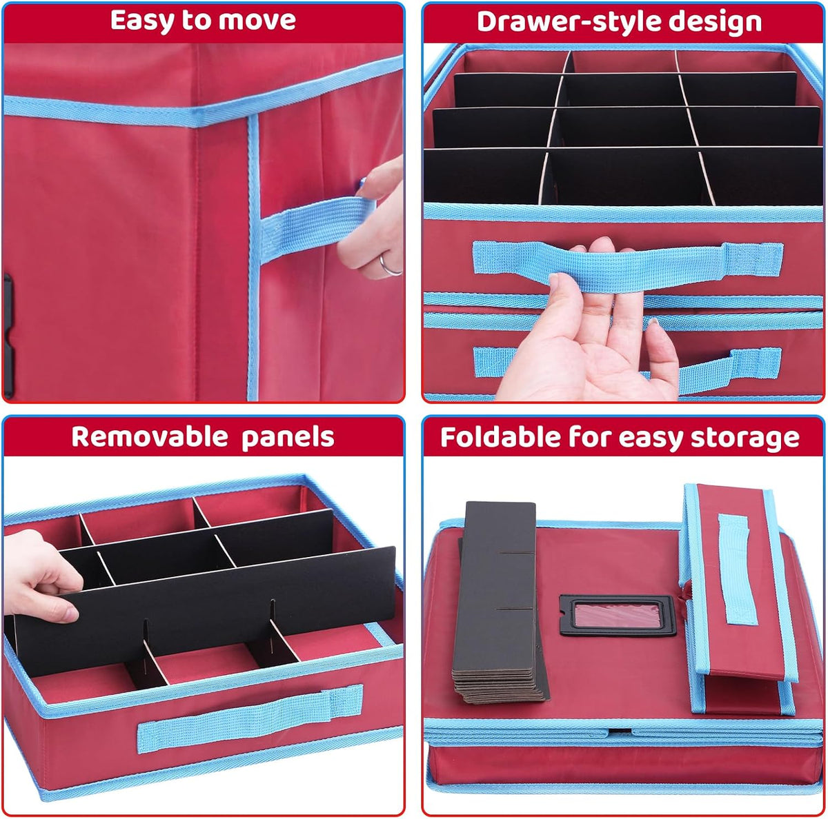 KISLANE Monster Truck Storage Organizer, 4-Layer Trucks Storage Box with 48 Compartments,Fits 1:64 Monster Trucks, Toy T