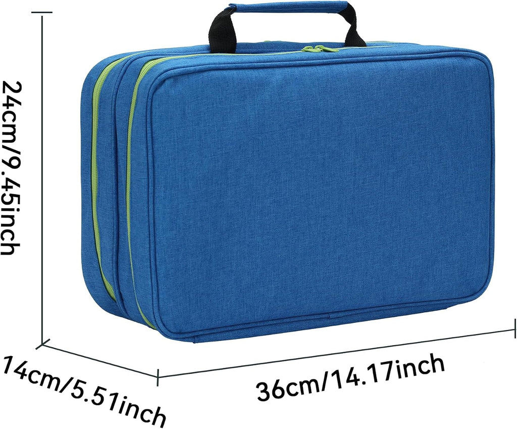 KISLANE Toy Car Storage Case, Diecast Display Case 105 Slots (Blue)