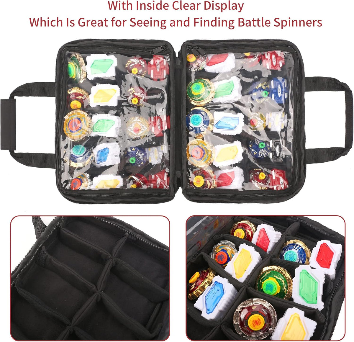 KISLANE Battle Spinner Carrying Case, 20 Slots Storage Bag