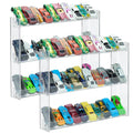 KISLANE 3-Tier Toy Car Display Case, Wall Mount Storage Holds 30 (2 Pack)