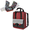 KISLANE Toy Car Storage Backpack, Diecast Organizer 108 Slots (Red)