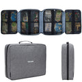 KISLANE Board Game Storage Bag, Portable Carrying Case 18 Pockets (Grey)