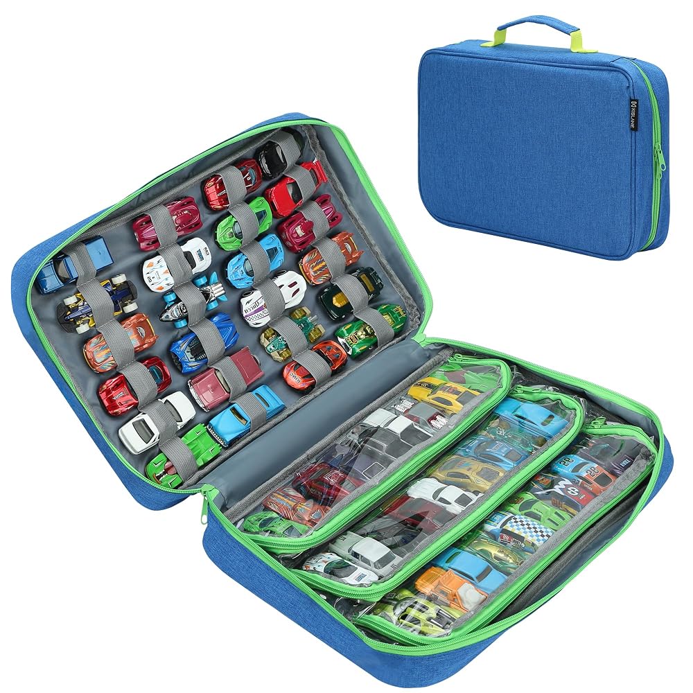 KISLANE 48 Toy Car Storage Case for 1:64 Die-Cast Cars (Blue 2)