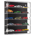 KISLANE 5-Tier Toy Car Display Case, Wall Mount Storage Holds 15 (Tiers)